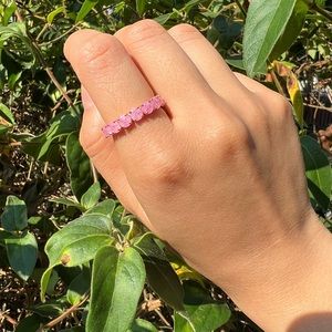 Pretty in Pink Zircon Ring, statement, dainty style